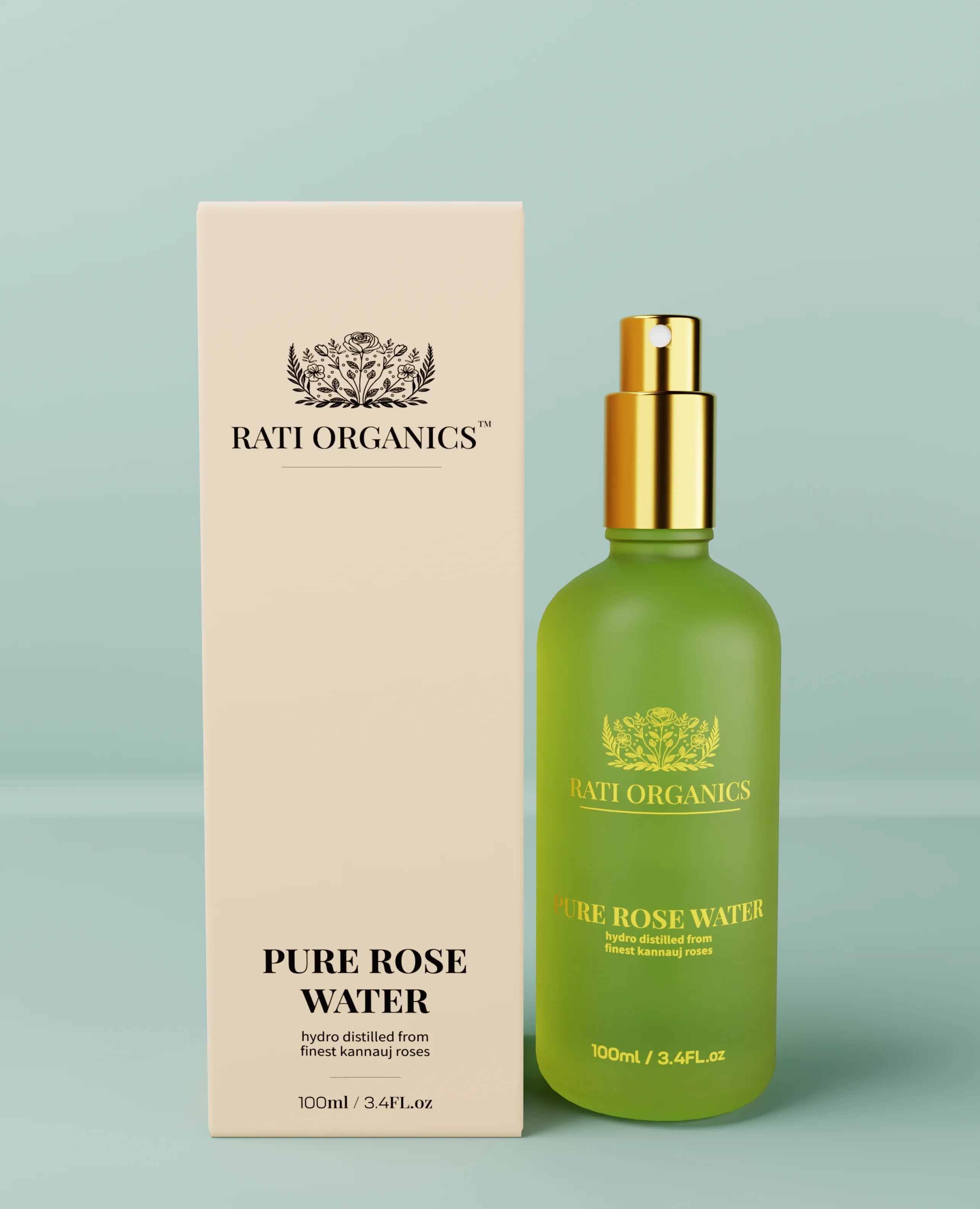 Rati Organics प्राकृतिक गुलाब जल | Natural Rose Water | 100mL