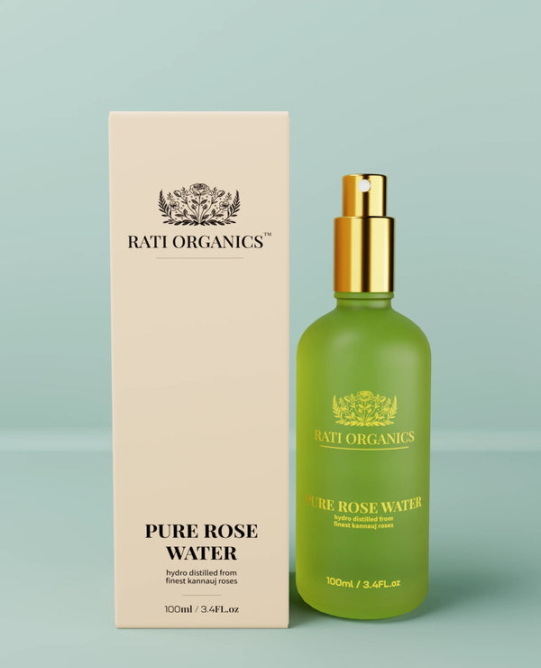 Rati Organics प्राकृतिक गुलाब जल | Natural Rose Water | 100mL